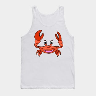 Cute Happy Red Crab Sea Animal Tank Top
